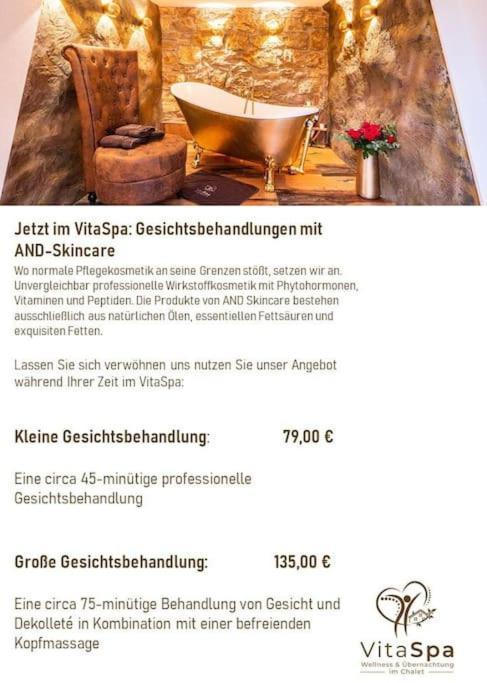Chalet Vitaspa - Whirlpool & Sauna Privatspa Pegnitz Exterior foto